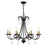 Livex Daphne 8 Light Large Chandelier, Black/Brass/Clear Crystals - 40878-04