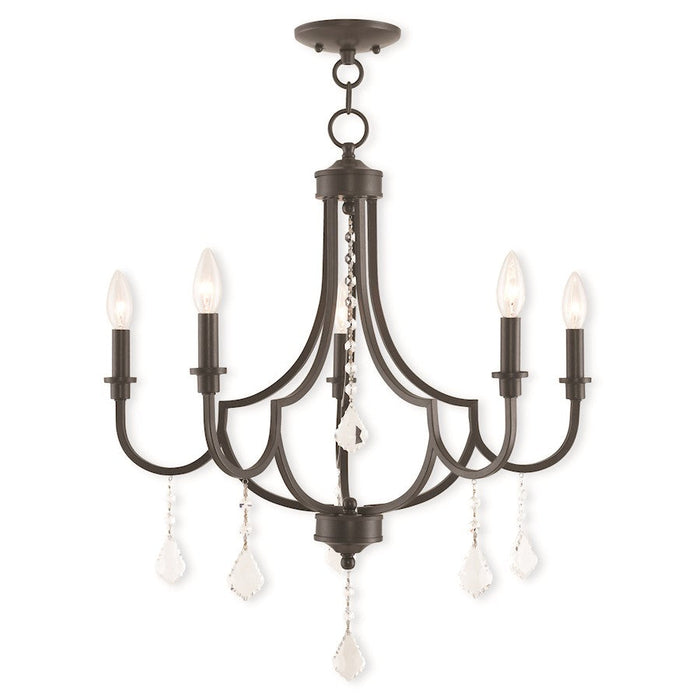 Livex Glendale 5 Light Chandelier, English Bronze - 40885-92