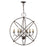 Livex Aria 6 Light Globe Pendant Chandelier, BZ/BS/Crystals - 40906-07