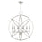 Livex Aria 6 Light Globe Pendant Chandelier, Nickel/Clear Crystals - 40906-91