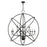 Livex Aria 12 Light Grande Foyer Chandelier, BK/NK/Crystals - 40909-04