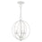 Livex Arabella 3 Light Globe Mini Chandelier/Semi-Flush, WH/Crystals - 40913-03