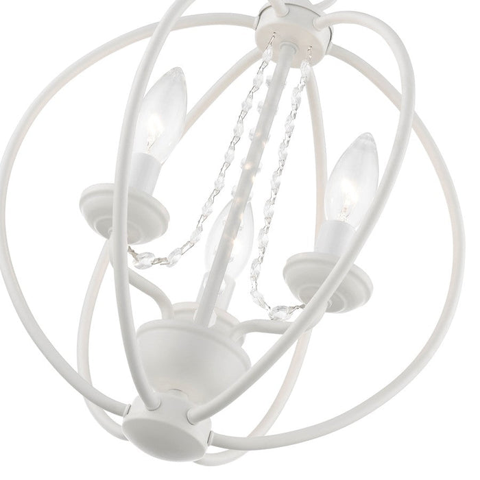 Livex Arabella 3 Light Globe Mini Chandelier/Semi-Flush Mount