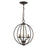 Livex Arabella 3 Light Globe Mini Chandelier/Semi-Flush, BZ/BS - 40913-07