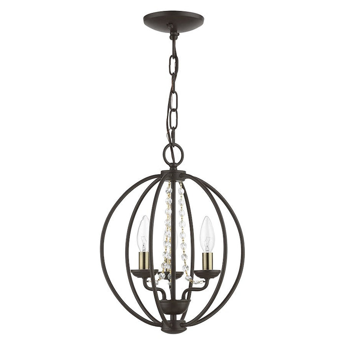 Livex Arabella 3 Light Globe Mini Chandelier/Semi-Flush Mount