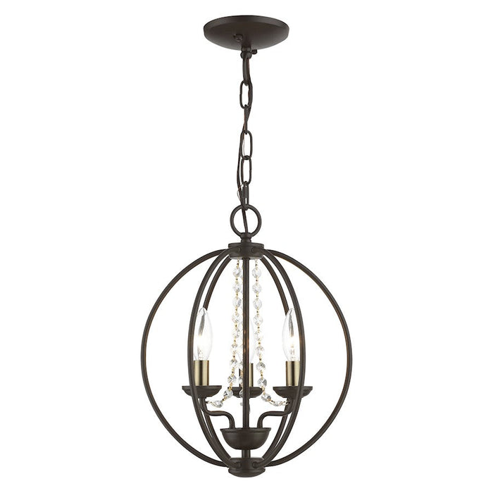 Livex Arabella 3 Light Globe Mini Chandelier/Semi-Flush Mount