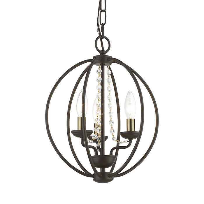 Livex Arabella 3 Light Globe Mini Chandelier/Semi-Flush Mount