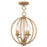 Livex Arabella 3 Light Convertible Mini Chandelier/Ceiling, Gold Leaf - 40913-48