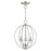 Livex Arabella 3 Light Globe Mini Chandelier/Semi-Flush, Nickel/Clear - 40913-91