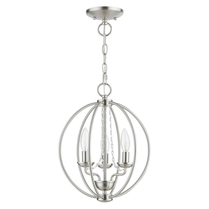 Livex Arabella 3 Light Globe Mini Chandelier/Semi-Flush Mount