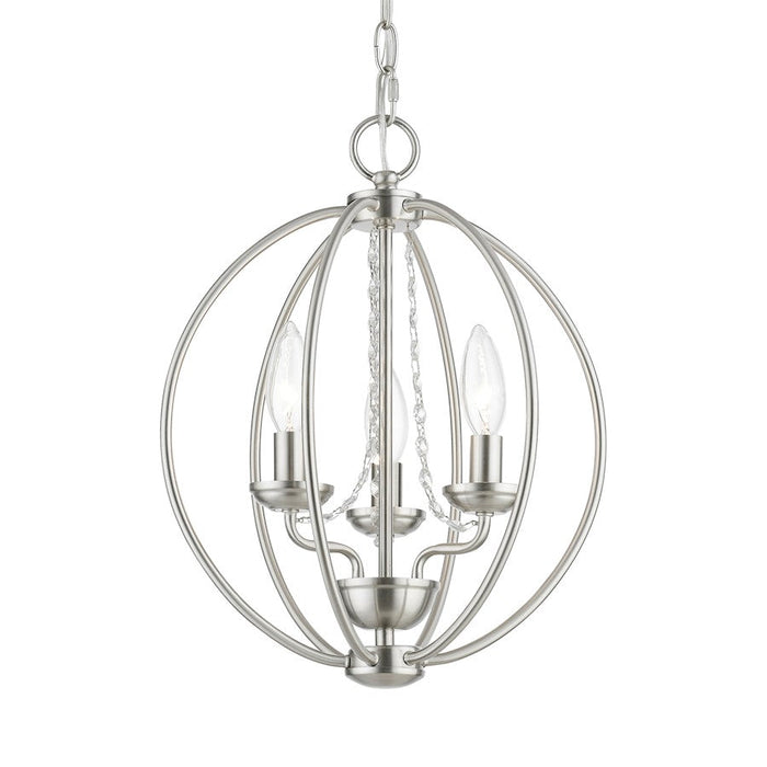 Livex Arabella 3 Light Globe Mini Chandelier/Semi-Flush Mount