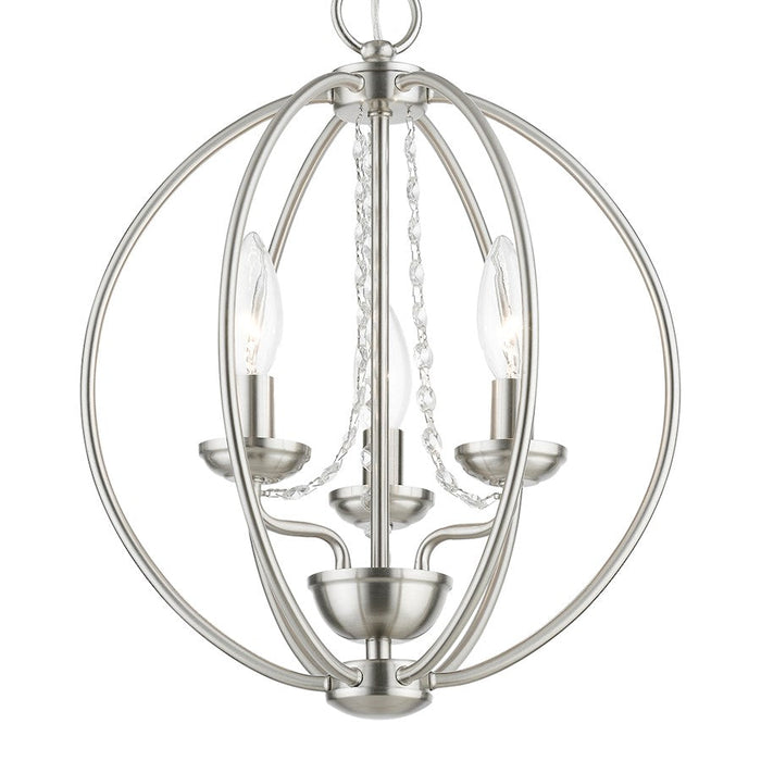 Livex Arabella 3 Light Globe Mini Chandelier/Semi-Flush Mount