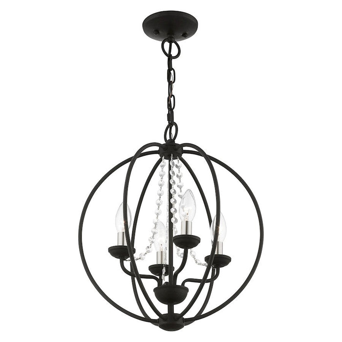 Livex Arabella 4 Light Globe Chandelier/Semi-Flush Mount