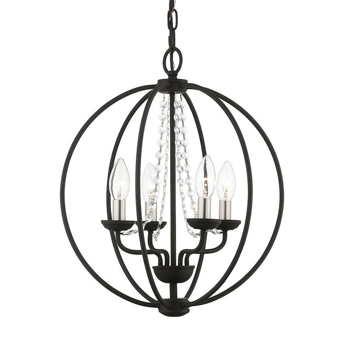 Livex Arabella 4 Light Globe Chandelier/Semi-Flush Mount