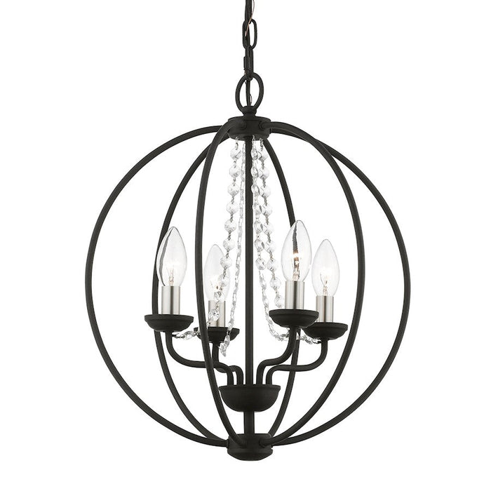 Livex Arabella 4 Light Globe Chandelier/Semi-Flush Mount