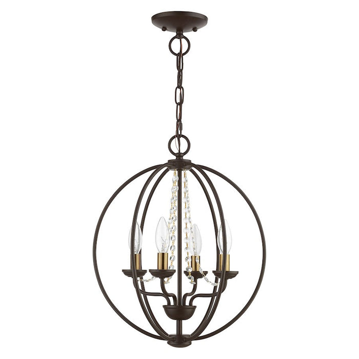 Livex Arabella 4 Light Globe Chandelier/Semi-Flush Mount