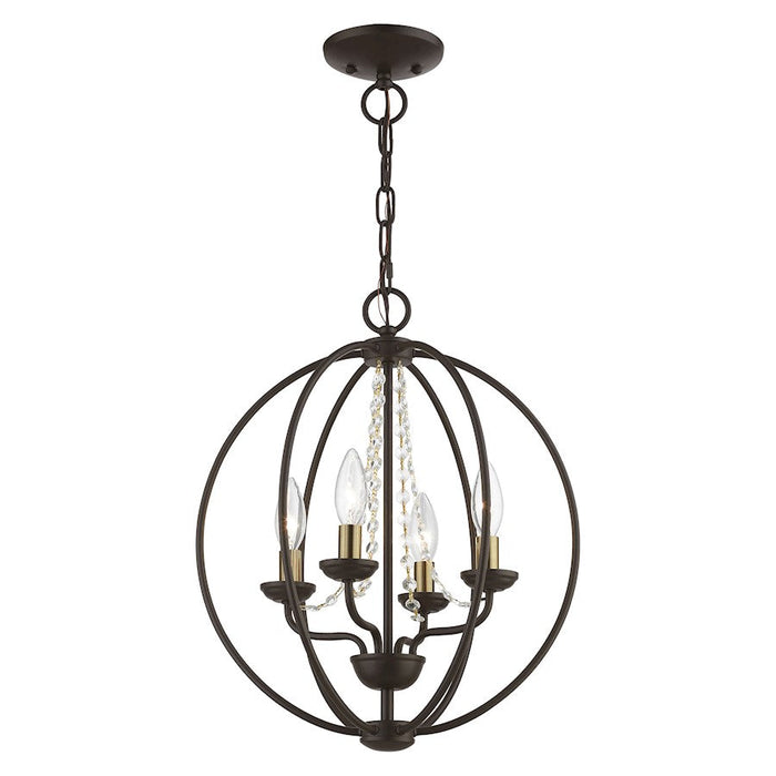 Livex Arabella 4 Light Globe Chandelier/Semi-Flush Mount