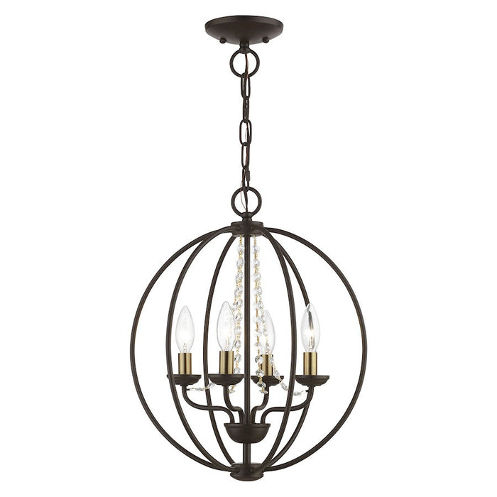 Livex Arabella 4 Light Globe Chandelier/Semi-Flush Mount