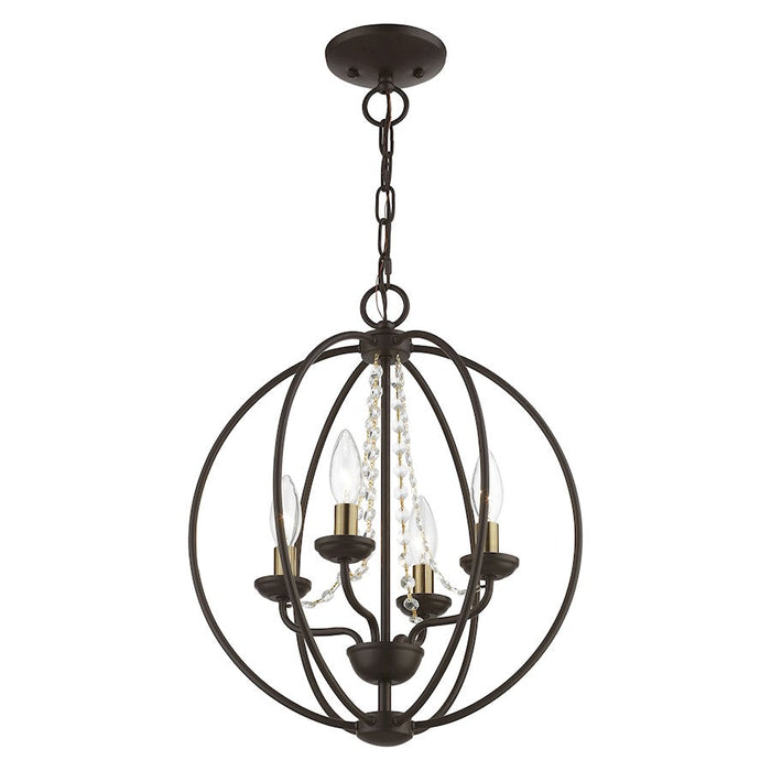 Livex Arabella 4 Light Globe Chandelier/Semi-Flush Mount