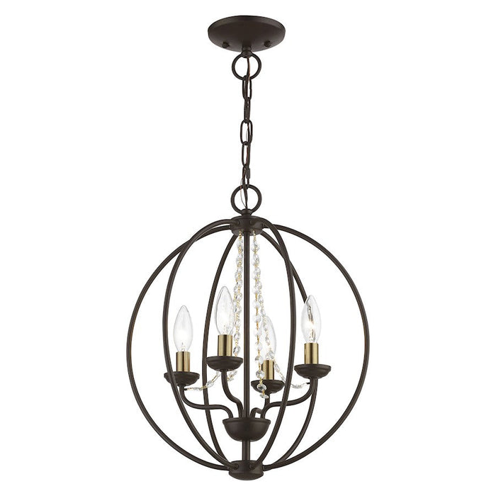 Livex Arabella 4 Light Globe Chandelier/Semi-Flush Mount