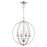 Livex Arabella 4 Light Globe Chandelier/Semi-Flush, NK/Crystals - 40914-91