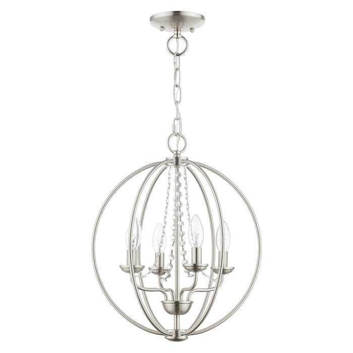 Livex Arabella 4 Light Globe Chandelier/Semi-Flush Mount