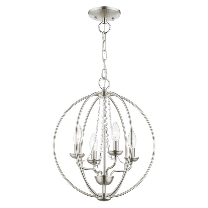 Livex Arabella 4 Light Globe Chandelier/Semi-Flush Mount