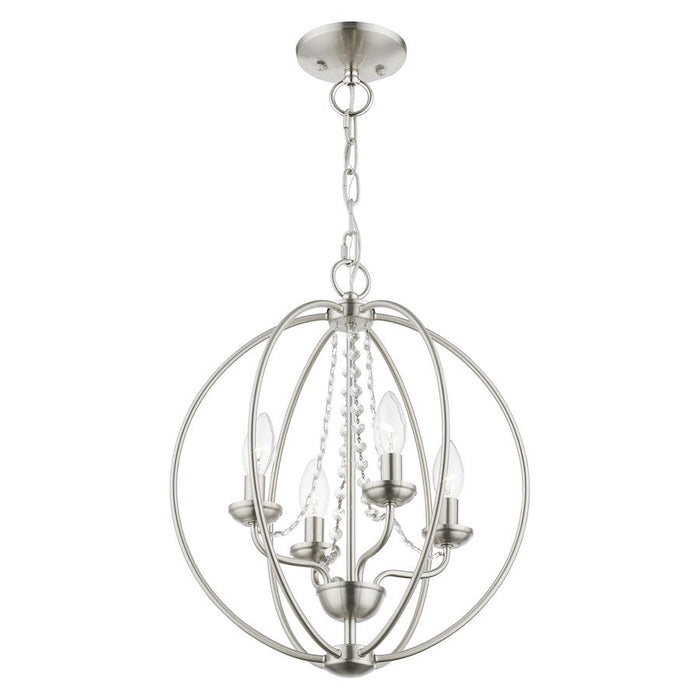 Livex Arabella 4 Light Globe Chandelier/Semi-Flush Mount