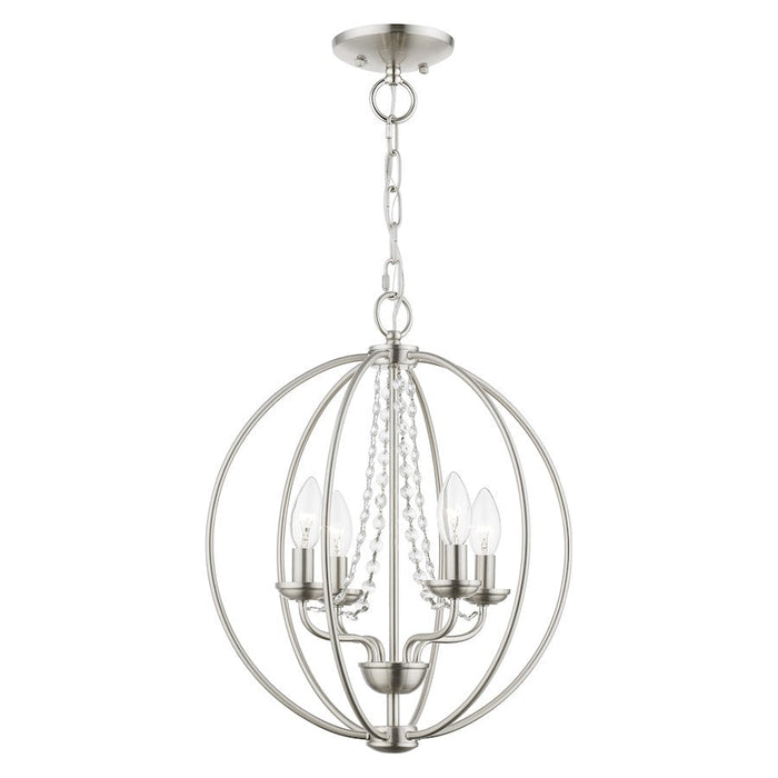 Livex Arabella 4 Light Globe Chandelier/Semi-Flush Mount