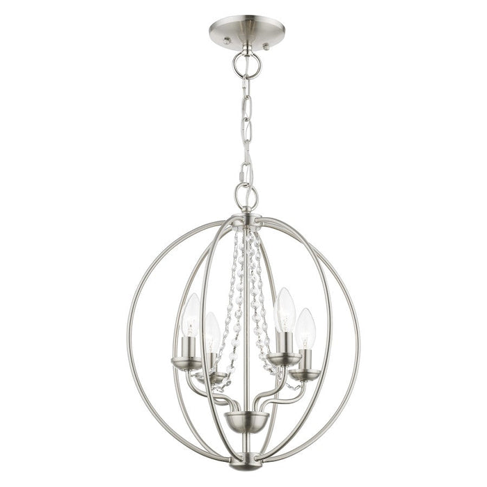 Livex Arabella 4 Light Globe Chandelier/Semi-Flush Mount