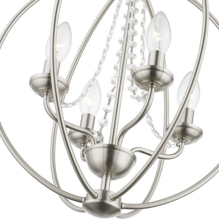 Livex Arabella 4 Light Globe Chandelier/Semi-Flush Mount