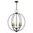 Livex Arabella 5 Light Globe Chandelier, Bronze/Brass/Clear Crystals - 40915-07