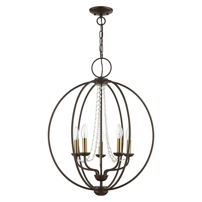 Livex Arabella 4 Light Globe Chandelier/Semi-Flush Mount