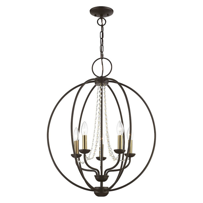 Livex Arabella 4 Light Globe Chandelier/Semi-Flush Mount