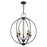 Livex Arabella 4 Light Globe Chandelier/Semi-Flush Mount