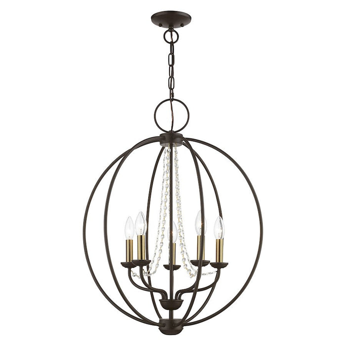 Livex Arabella 4 Light Globe Chandelier/Semi-Flush Mount