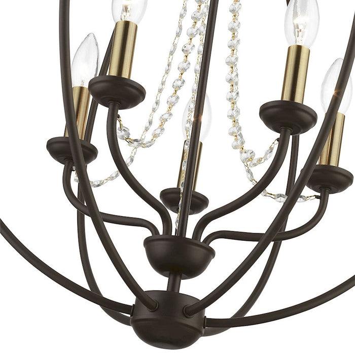 Livex Arabella 4 Light Globe Chandelier/Semi-Flush Mount