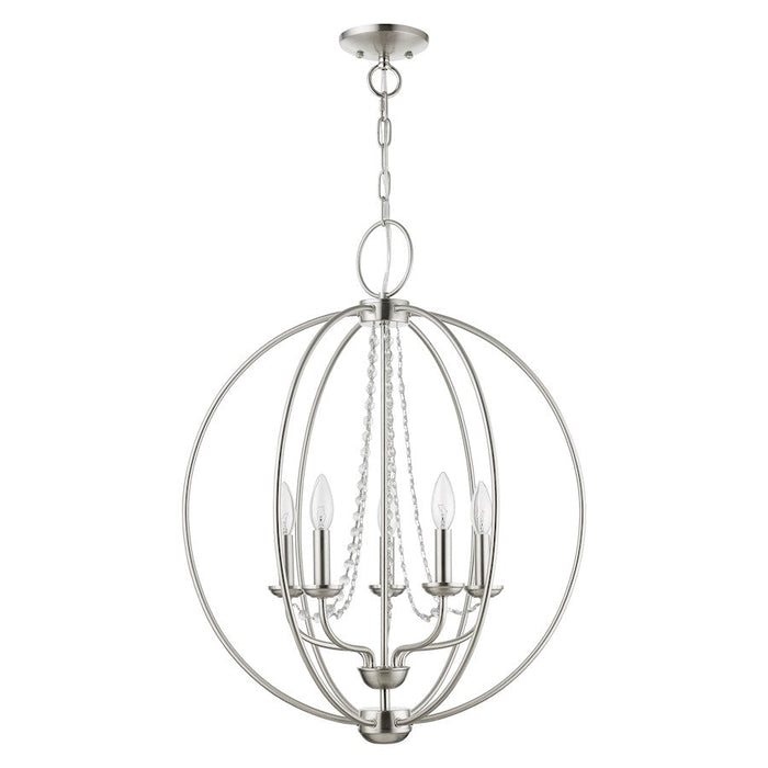 Livex Arabella 4 Light Globe Chandelier/Semi-Flush Mount