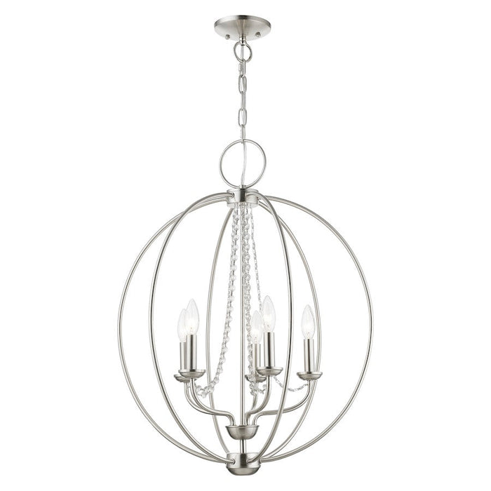 Livex Arabella 4 Light Globe Chandelier/Semi-Flush Mount