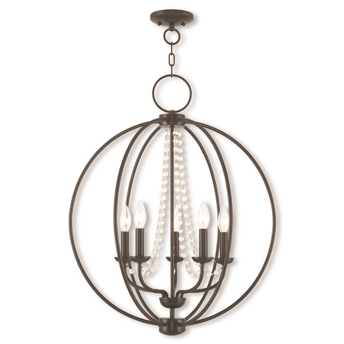 Livex Arabella 5 Light Chandelier, English Bronze - 40915-92