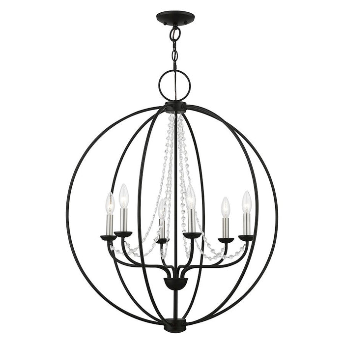 Livex Arabella 6 Light Globe Pendant Chandelier