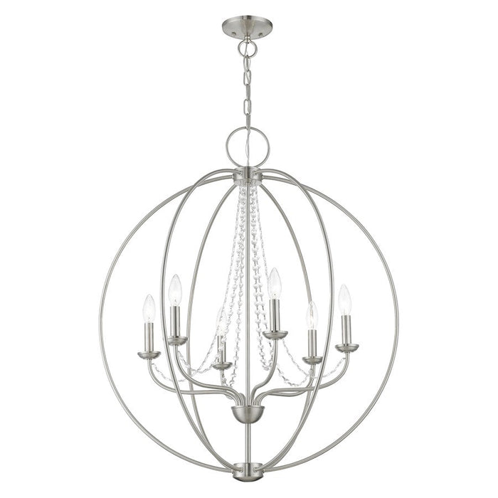 Livex Arabella 6 Light Globe Pendant Chandelier