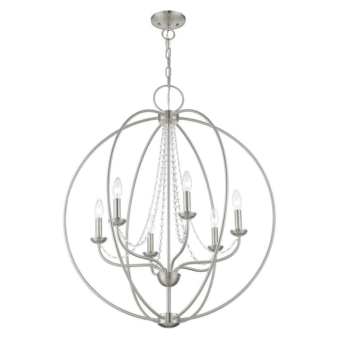 Livex Arabella 6 Light Globe Pendant Chandelier