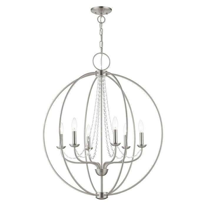 Livex Arabella 6 Light Globe Pendant Chandelier