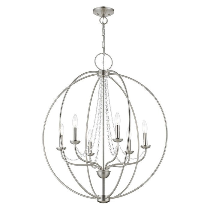 Livex Arabella 6 Light Globe Pendant Chandelier