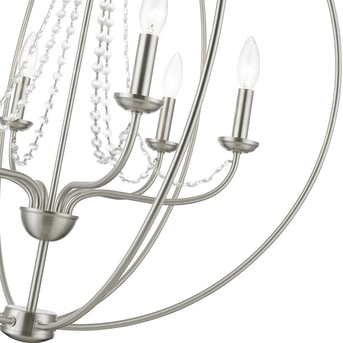 Livex Arabella 6 Light Globe Pendant Chandelier