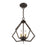 Livex Prism 3 Light Semi-Flush/Small Pendant, English Bronze/Brass