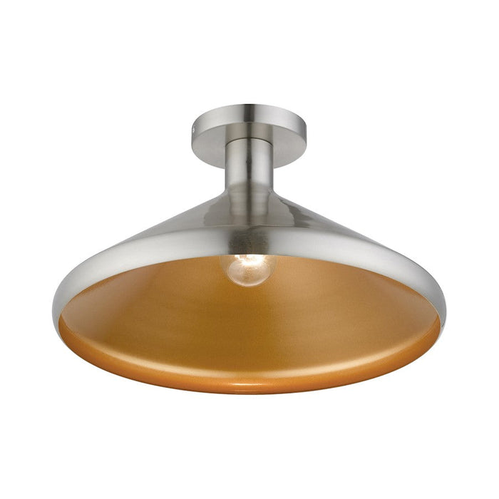 Livex Geneva 1 Light Semi-Flush Mount