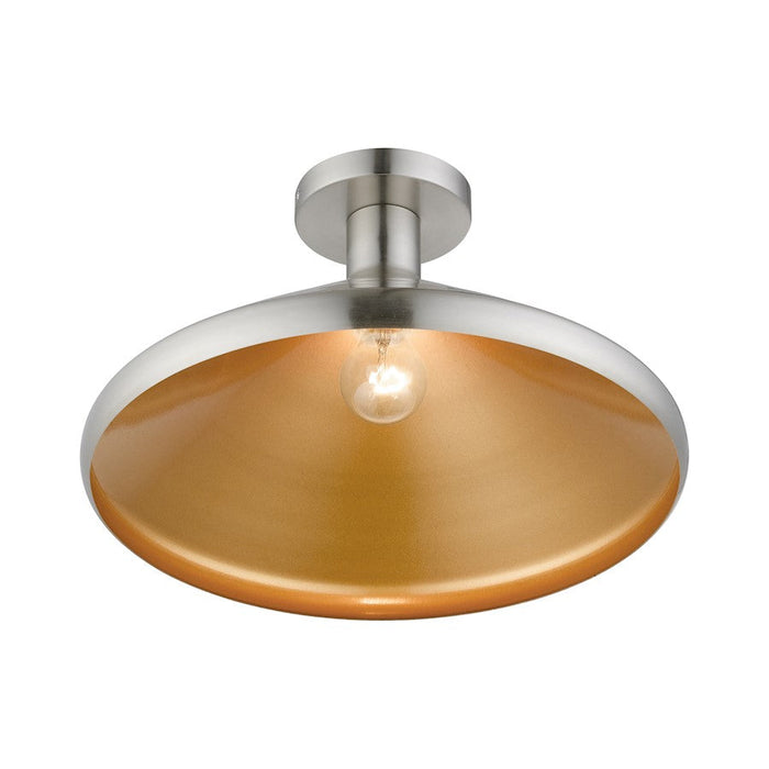 Livex Geneva 1 Light Semi-Flush Mount