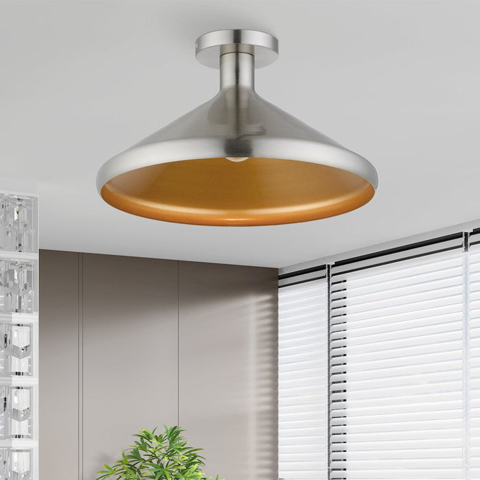 Livex Geneva 1 Light Semi-Flush Mount